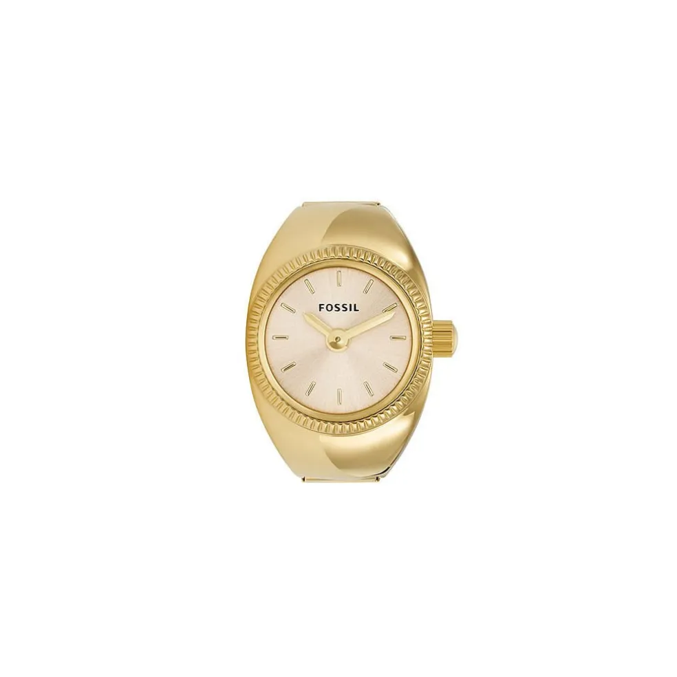 Montre Fossil Watch Ring Doré