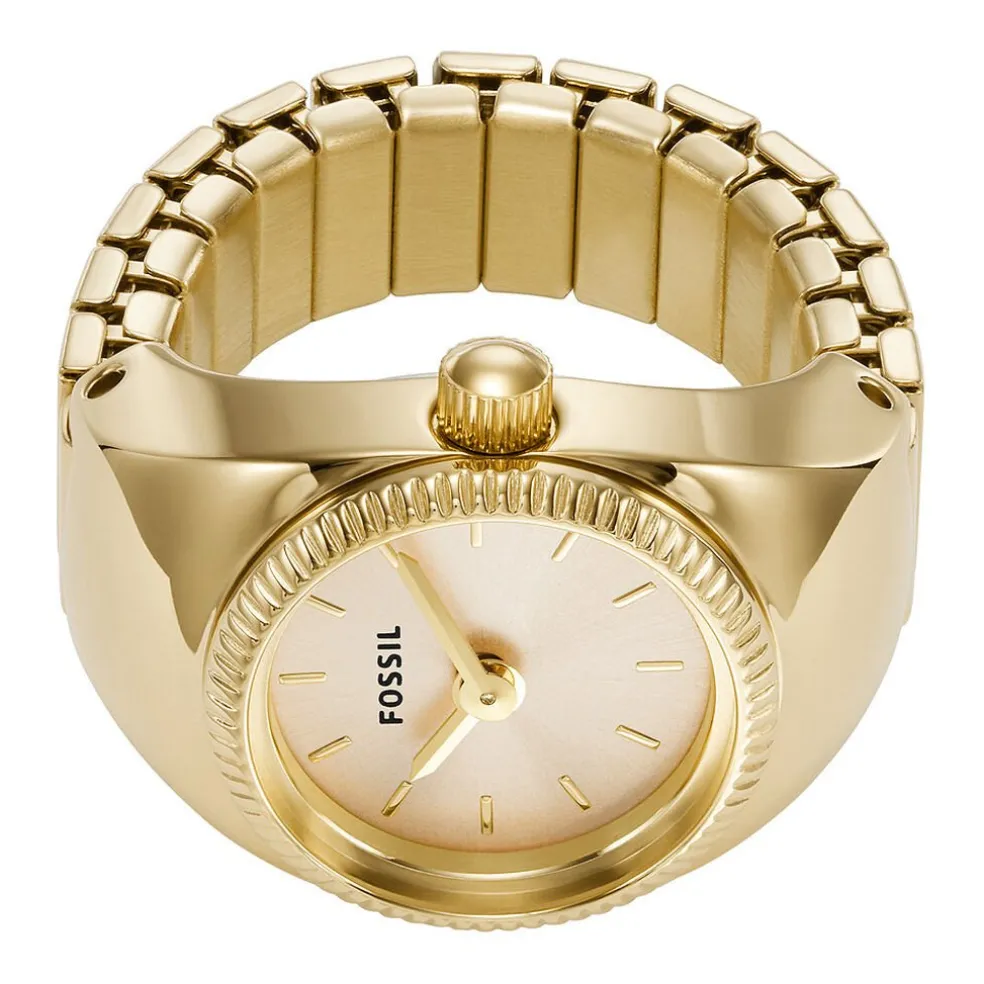 Montre Fossil Watch Ring Doré