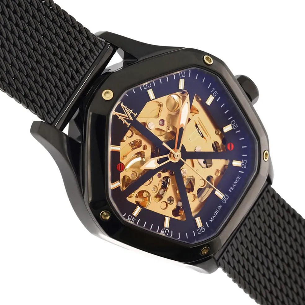 Montre Montignac Geometric Automatique Doré