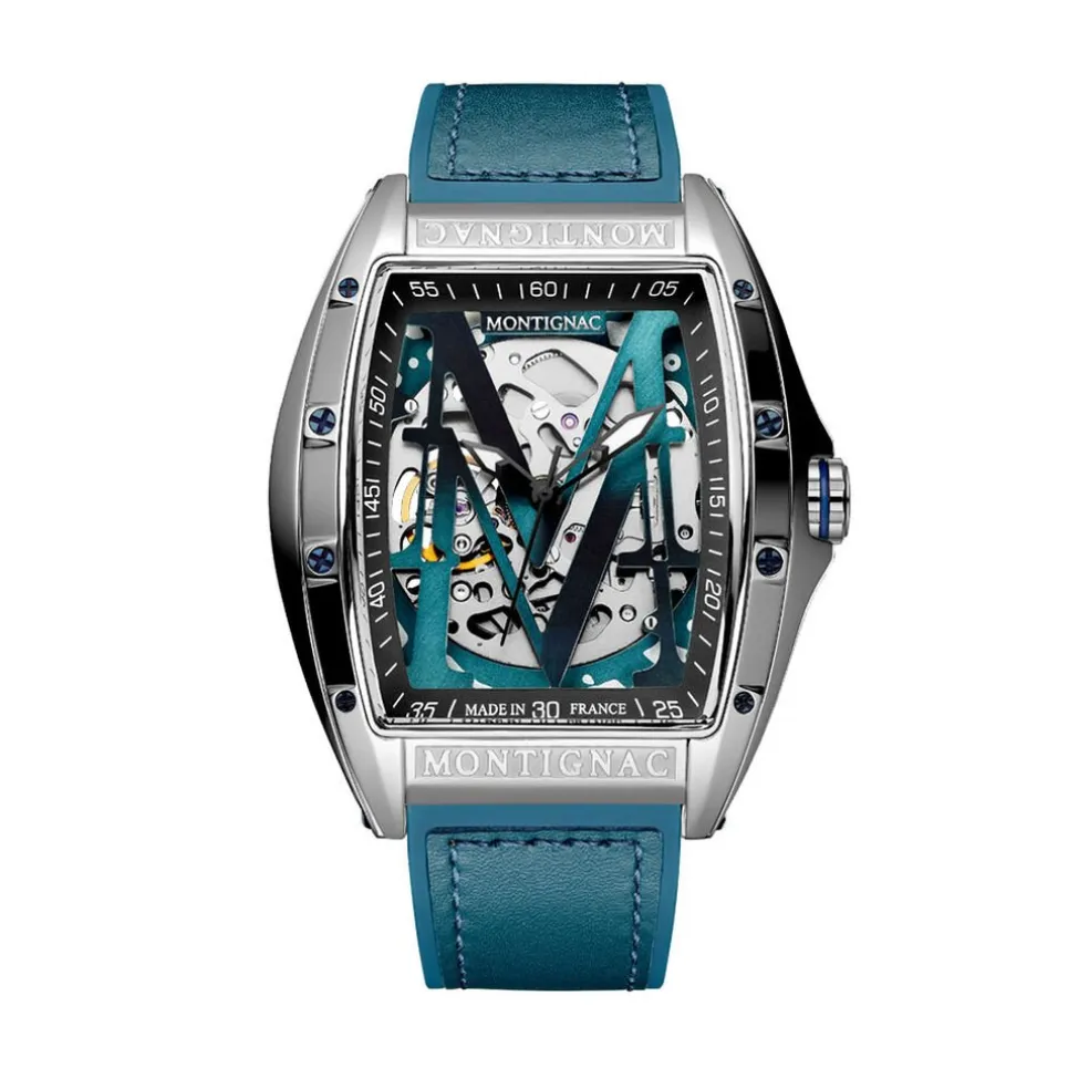 Montre Montignac Tonneau Auto Argenté