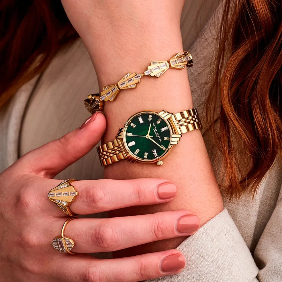 Montre Olivia Burton Art Deco Vert