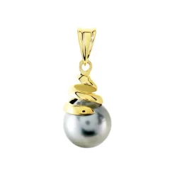 Pendentif Acme Or Jaune Perle De Culture De Tahiti