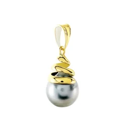 Pendentif Acme Or Jaune Perle De Culture De Tahiti
