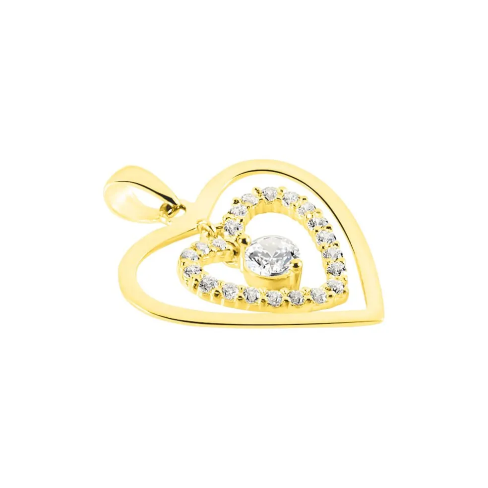 Pendentif Ademe Or Jaune Oxyde De Zirconium