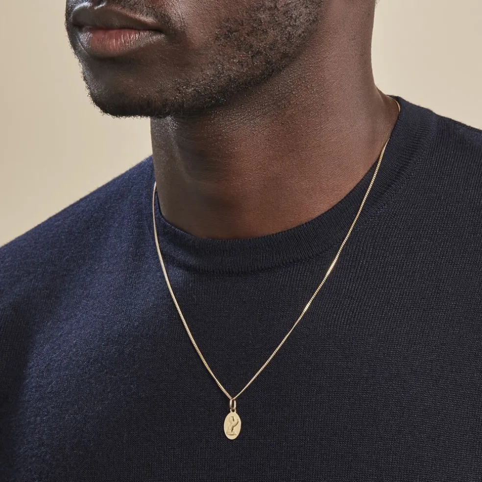 Pendentif Ange Ovale Or Jaune