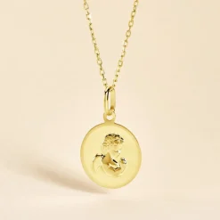 Pendentif Ange Rond Or Jaune