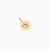 Pendentif Ange Rond Satine Or Jaune