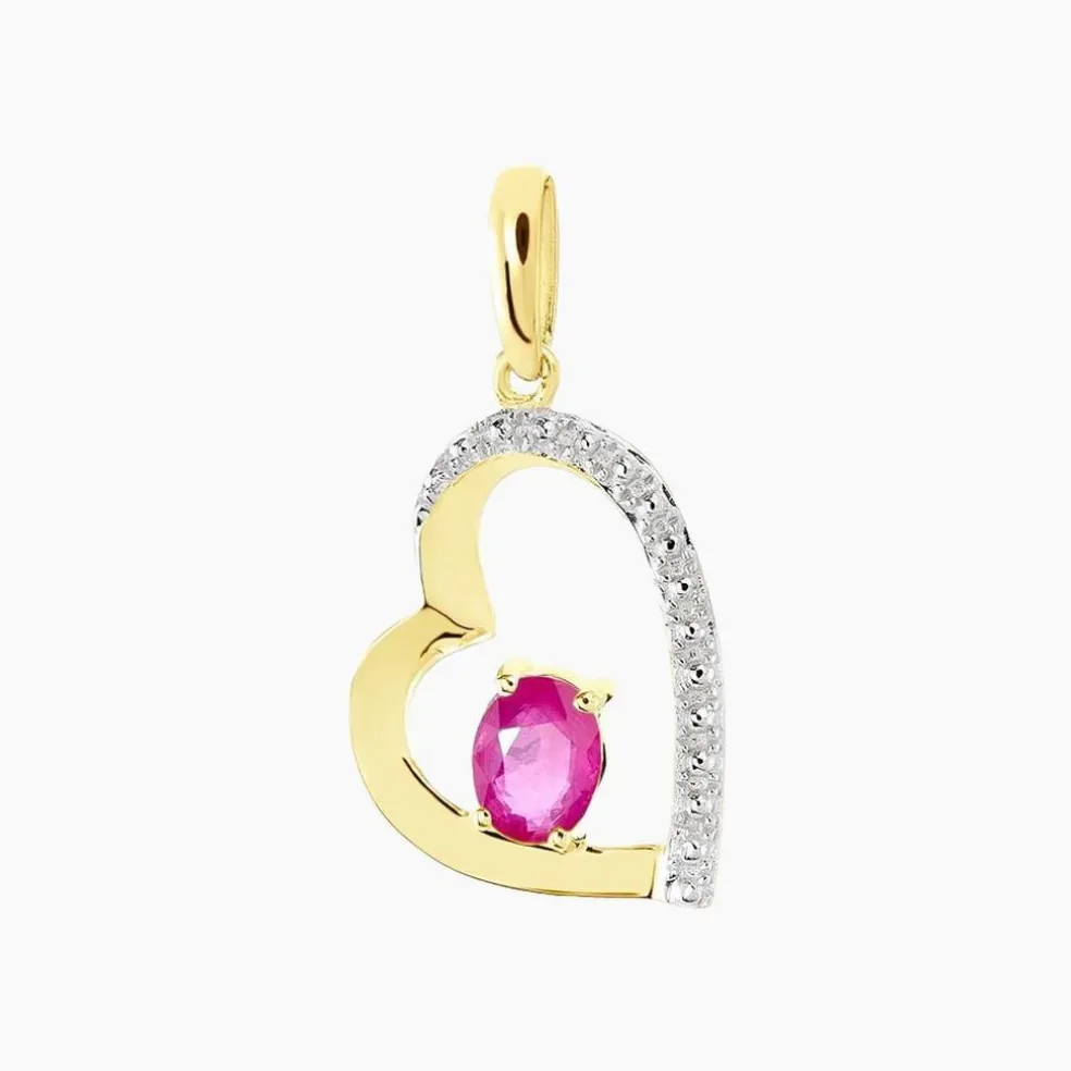Pendentif Arduinna Or Jaune Rubis