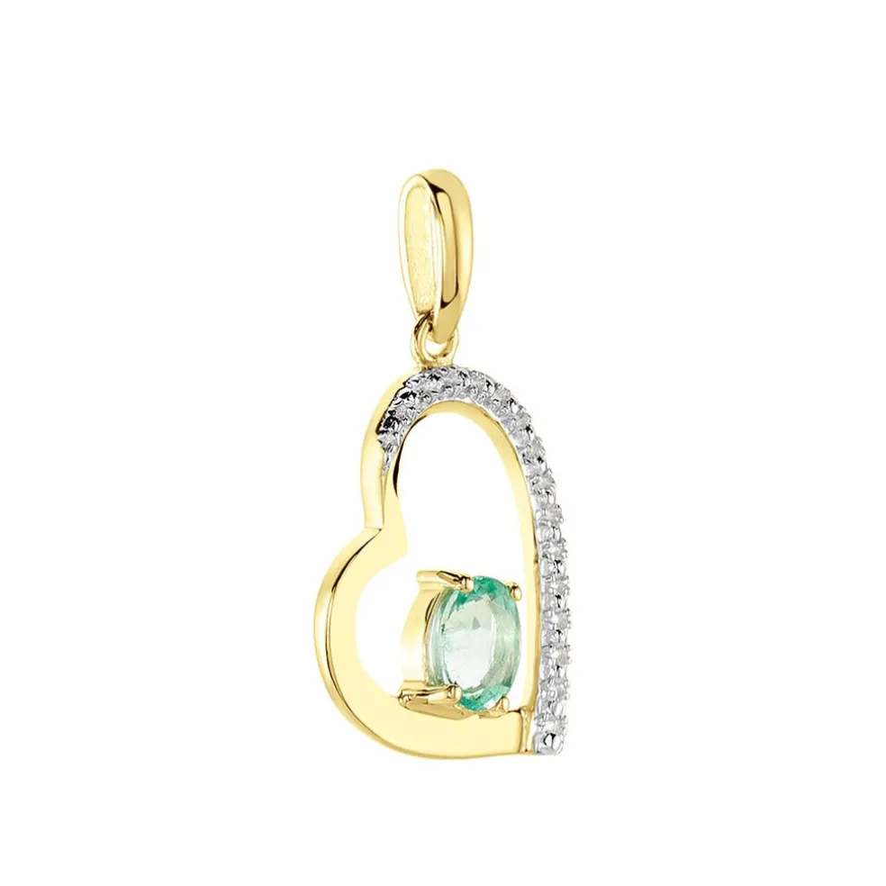 Pendentif Arduinna Or Jaune Emeraude
