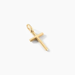 Pendentif Benny Croix Ciselee Or Jaune
