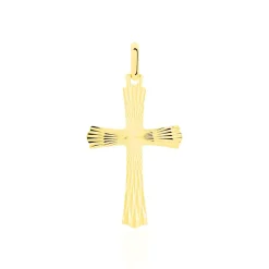 Pendentif Benny Croix Ciselee Or Jaune