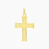 Pendentif Benny Croix Ciselee Or Jaune