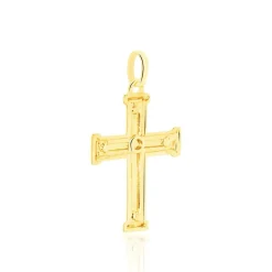 Pendentif Benny Croix Ciselee Or Jaune