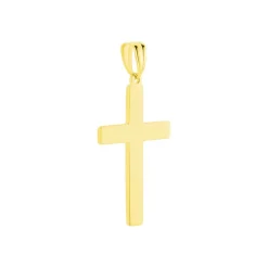 Pendentif Benny Croix Ciselee Or Bicolore