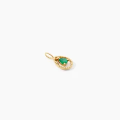 Pendentif Byrne Or Jaune Emeraude