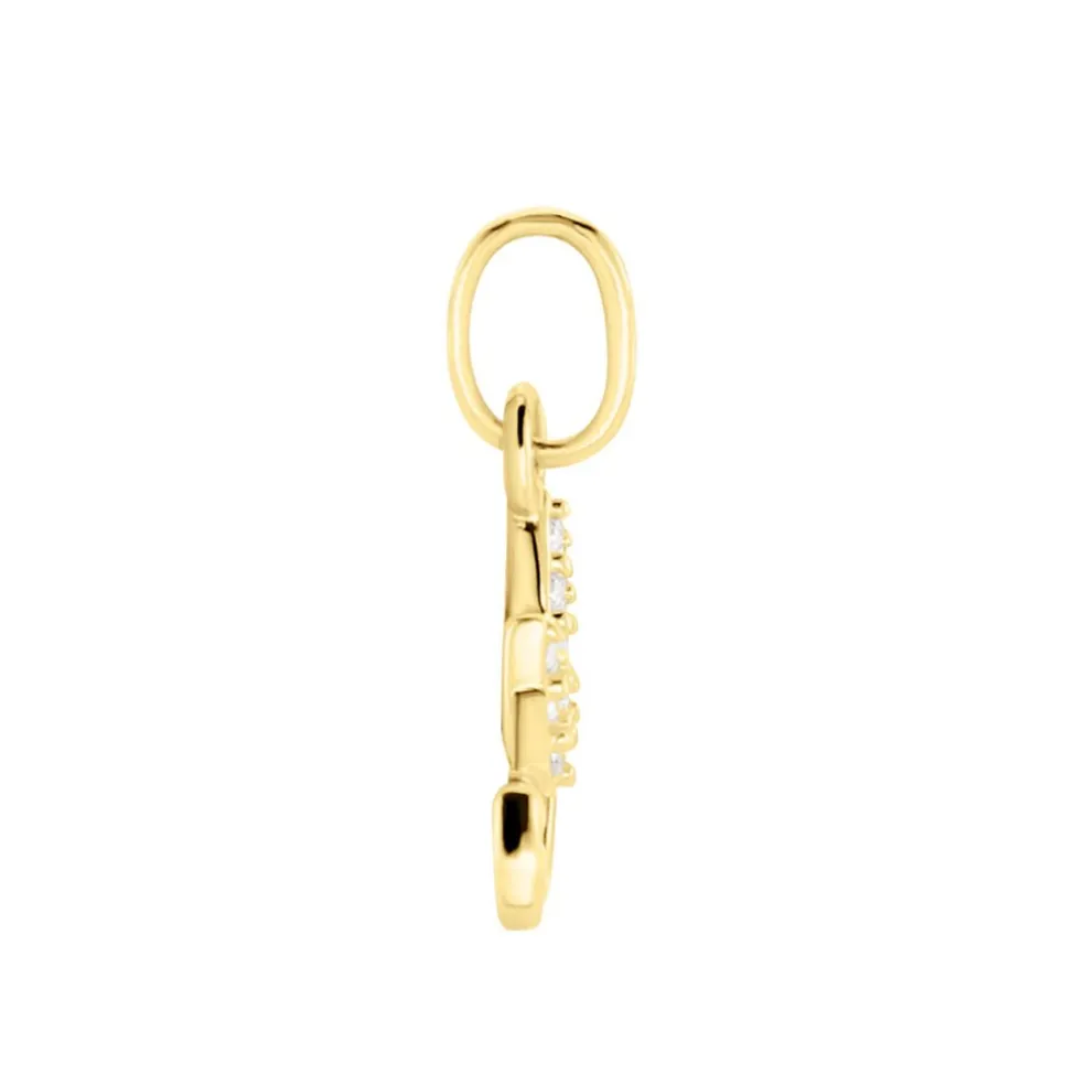 Pendentif Columnia Or Jaune Oxyde De Zirconium