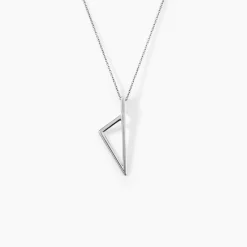 Pendentif Corsa Argent Blanc
