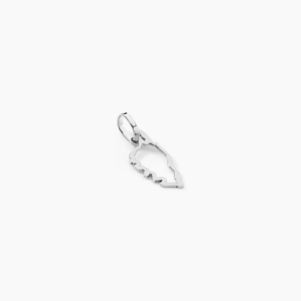 Pendentif Corsica Or Blanc