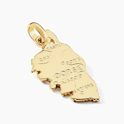 Pendentif Corsica Plaque Or Jaune