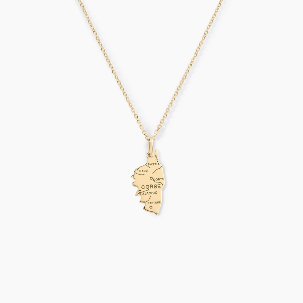 Pendentif Corsica Plaque Or Jaune