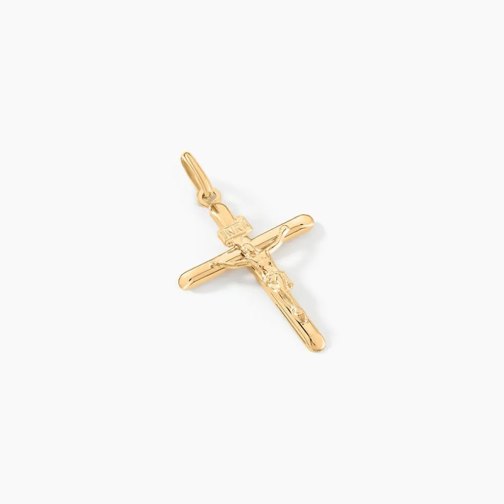 Pendentif Damian Croix Or Jaune