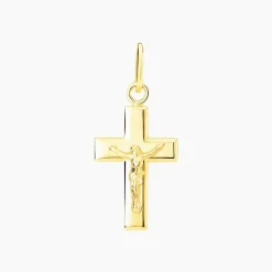 Pendentif Damian Croix Or Jaune