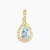 Pendentif Desiderius Or Jaune Topaze Oxydes De Zirconium