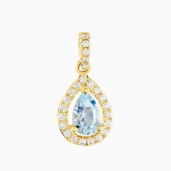 Pendentif Desiderius Or Jaune Topaze Oxydes De Zirconium
