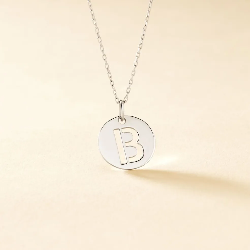 Pendentif Elio B Argent Blanc