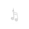 Pendentif Enio Argent Blanc