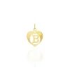 Pendentif Eudocie Coeur Lettre Or Jaune