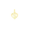 Pendentif Eudocie Coeur Lettre Or Jaune