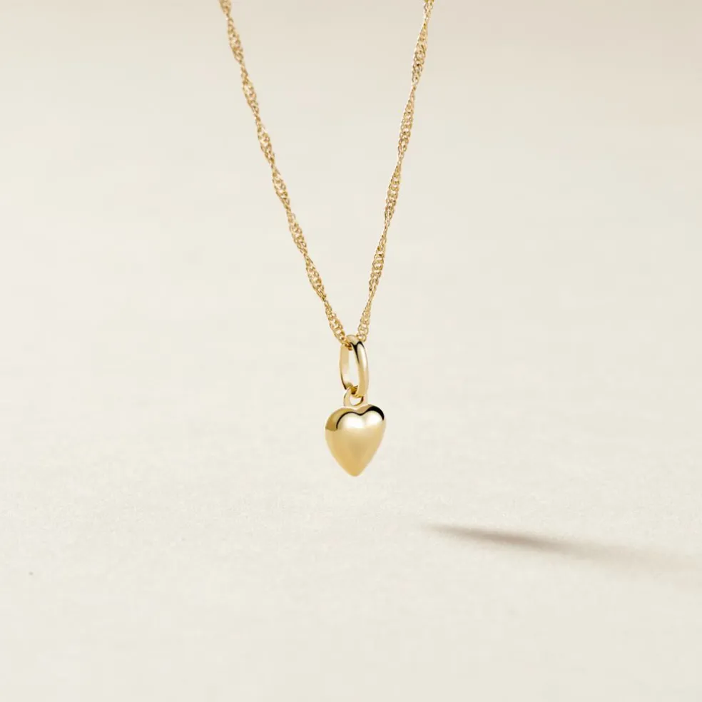 Pendentif Eudocie Coeur Lisse Or Jaune