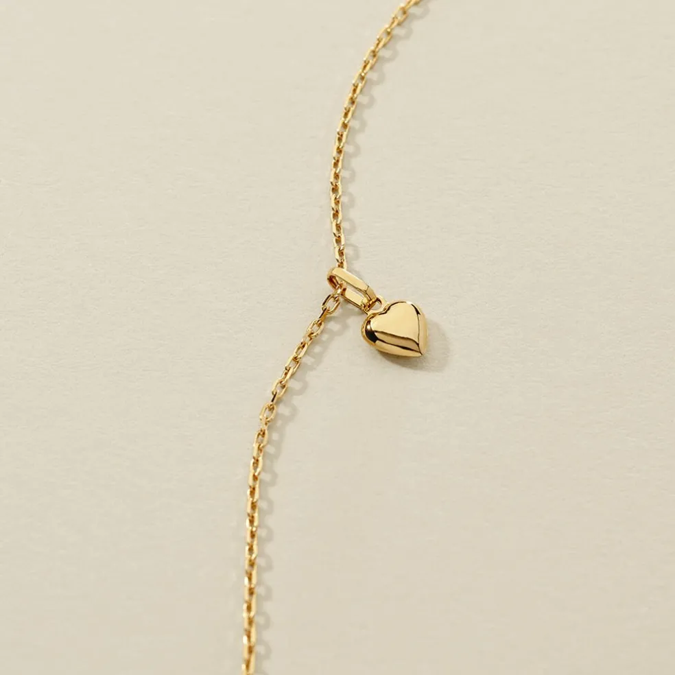 Pendentif Eudocie Coeur Lisse Or Jaune