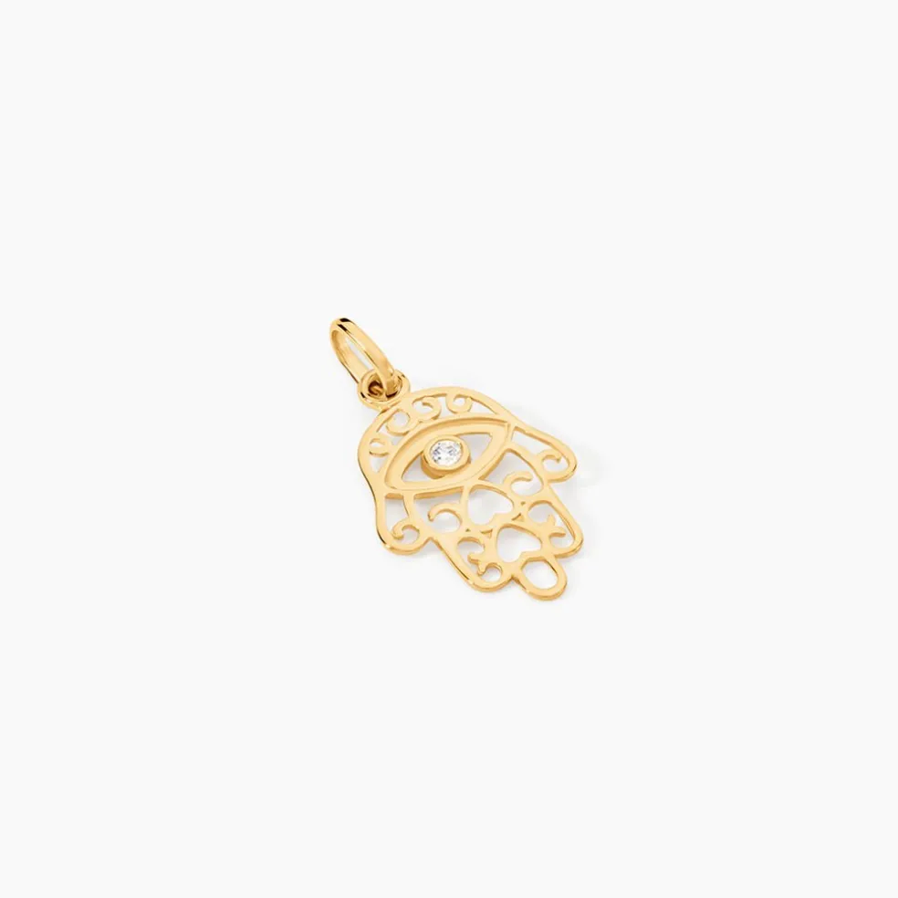 Pendentif Fathiyya Or Jaune Oxyde De Zirconium