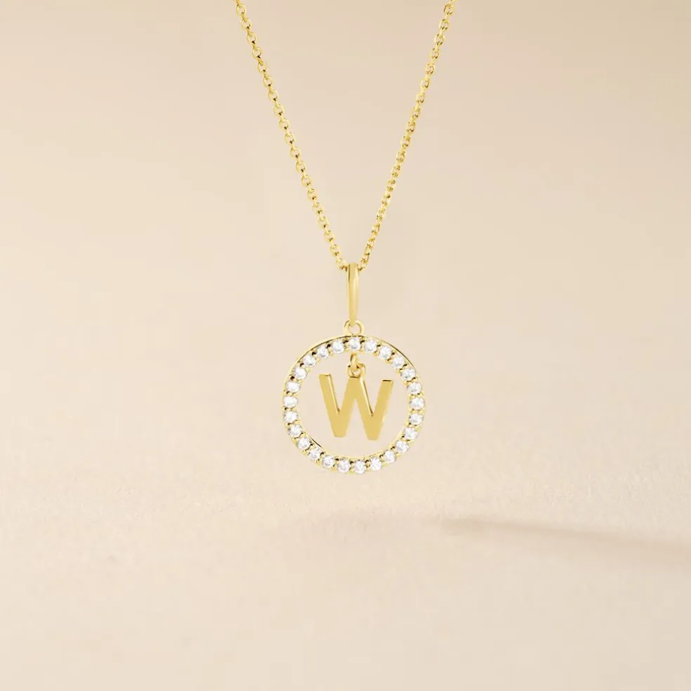 Pendentif Gabe Or Jaune Oxyde De Zirconium