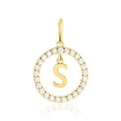 Pendentif Gabe Or Jaune Oxyde De Zirconium