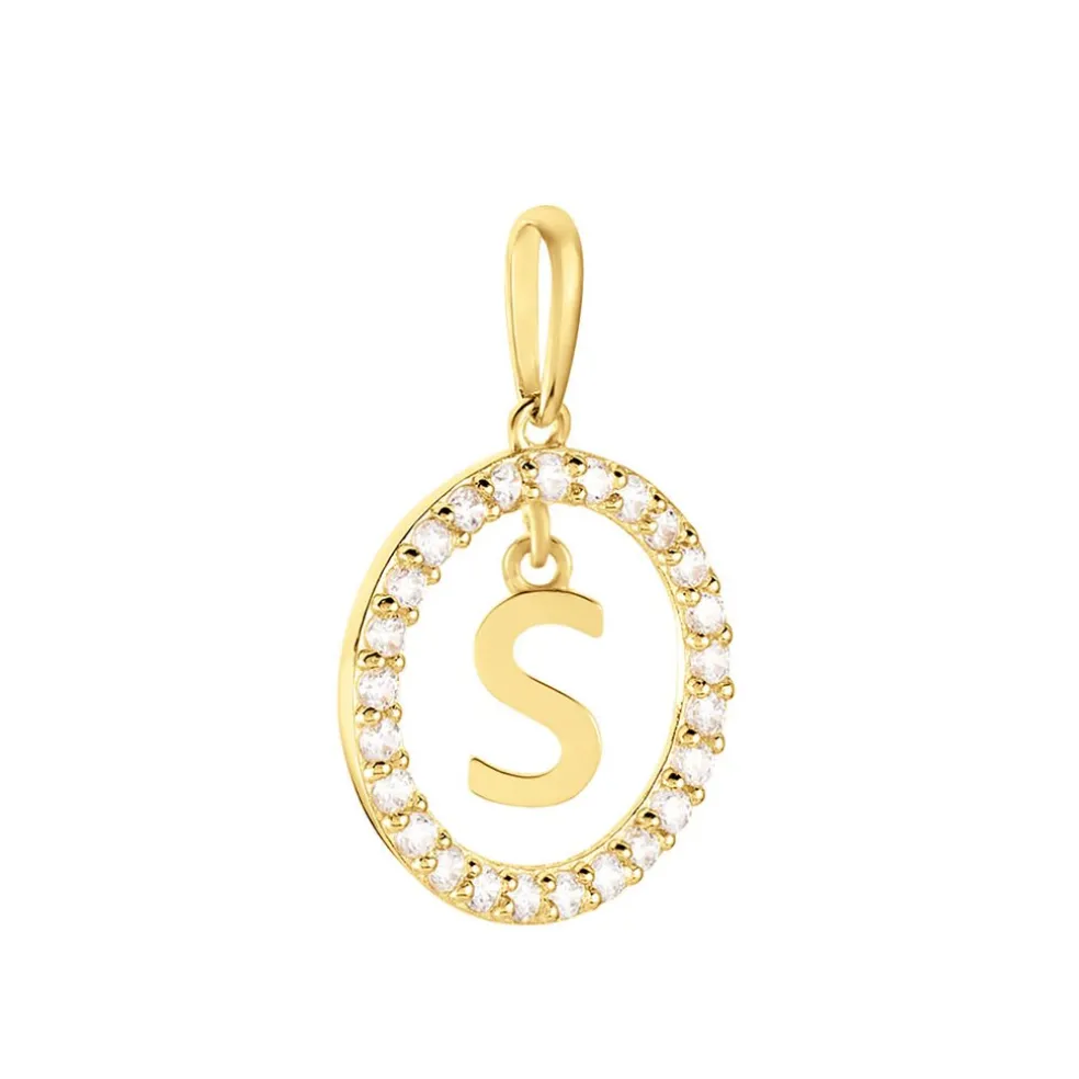 Pendentif Gabe Or Jaune Oxyde De Zirconium