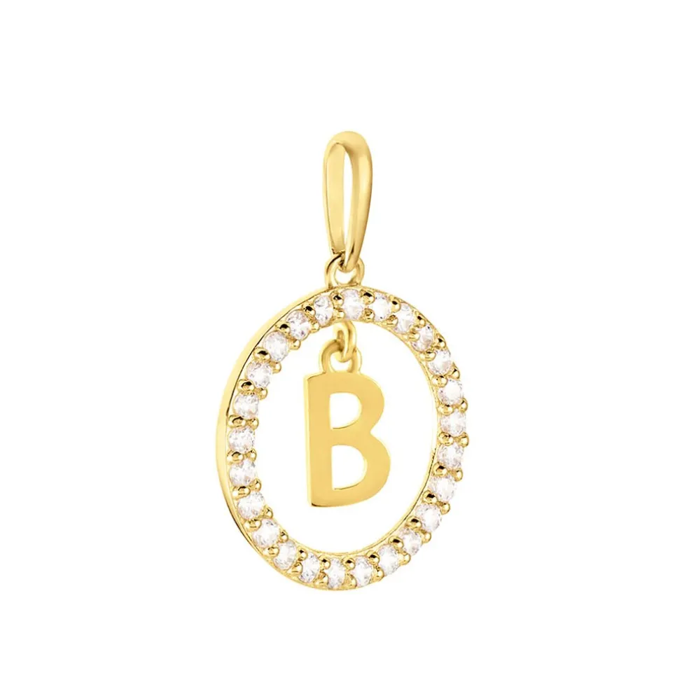 Pendentif Gabe Or Jaune Oxyde De Zirconium