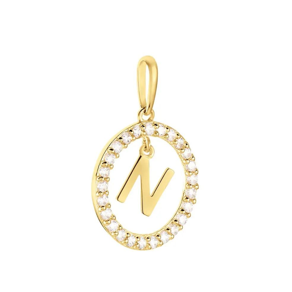 Pendentif Gabe Or Jaune Oxyde De Zirconium