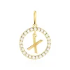 Pendentif Gabe Or Jaune Oxyde De Zirconium
