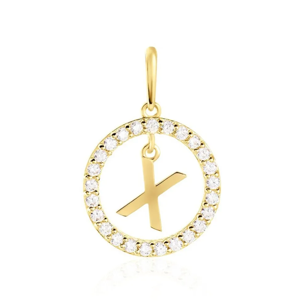 Pendentif Gabe Or Jaune Oxyde De Zirconium