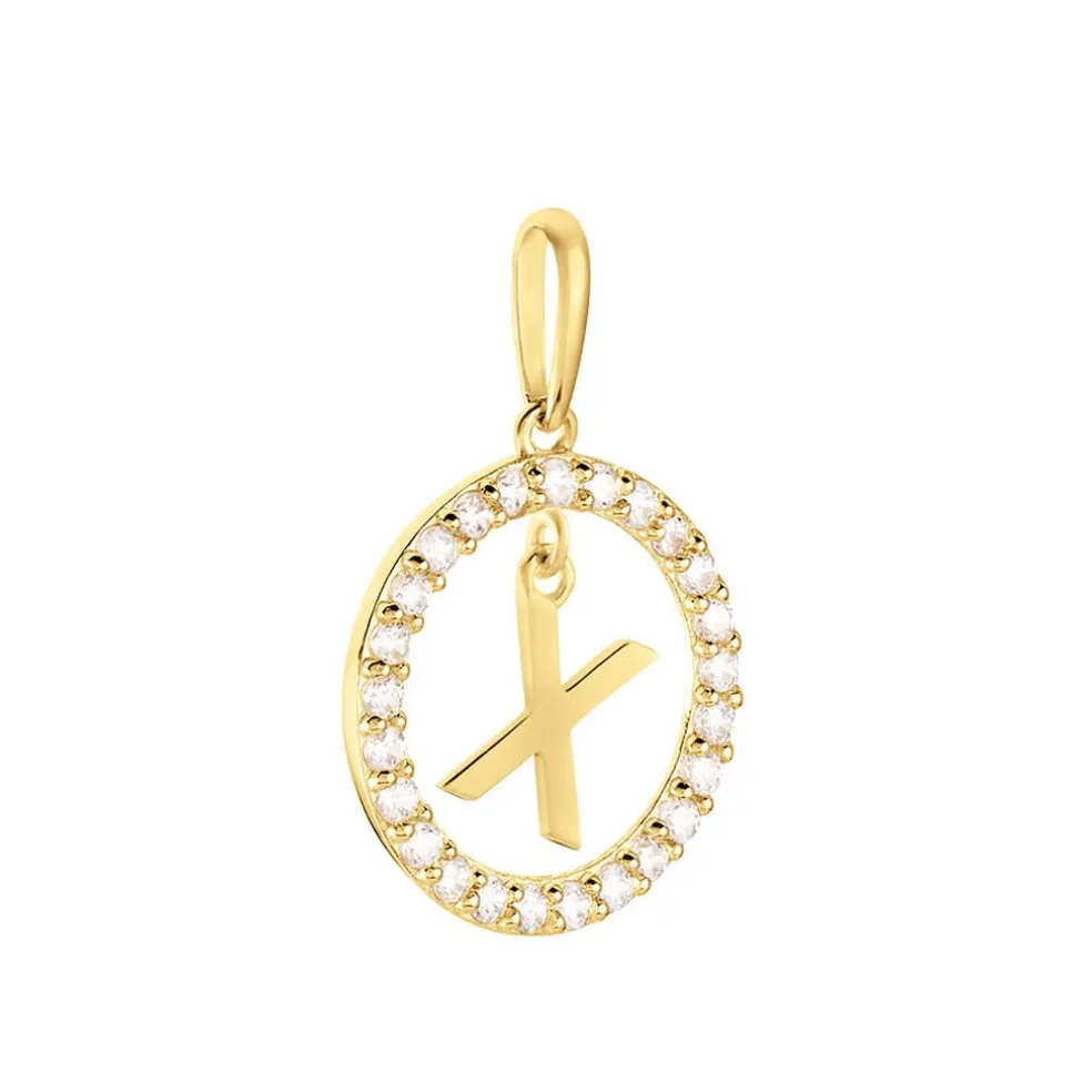 Pendentif Gabe Or Jaune Oxyde De Zirconium
