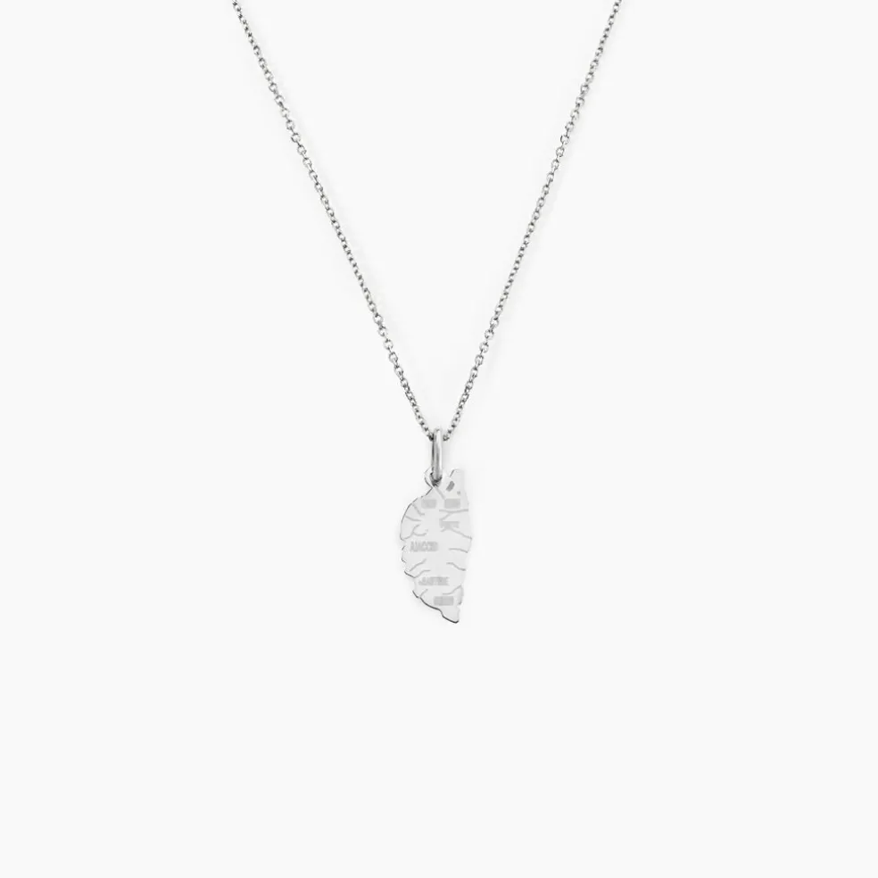 Pendentif Gaietana Corse Or Blanc