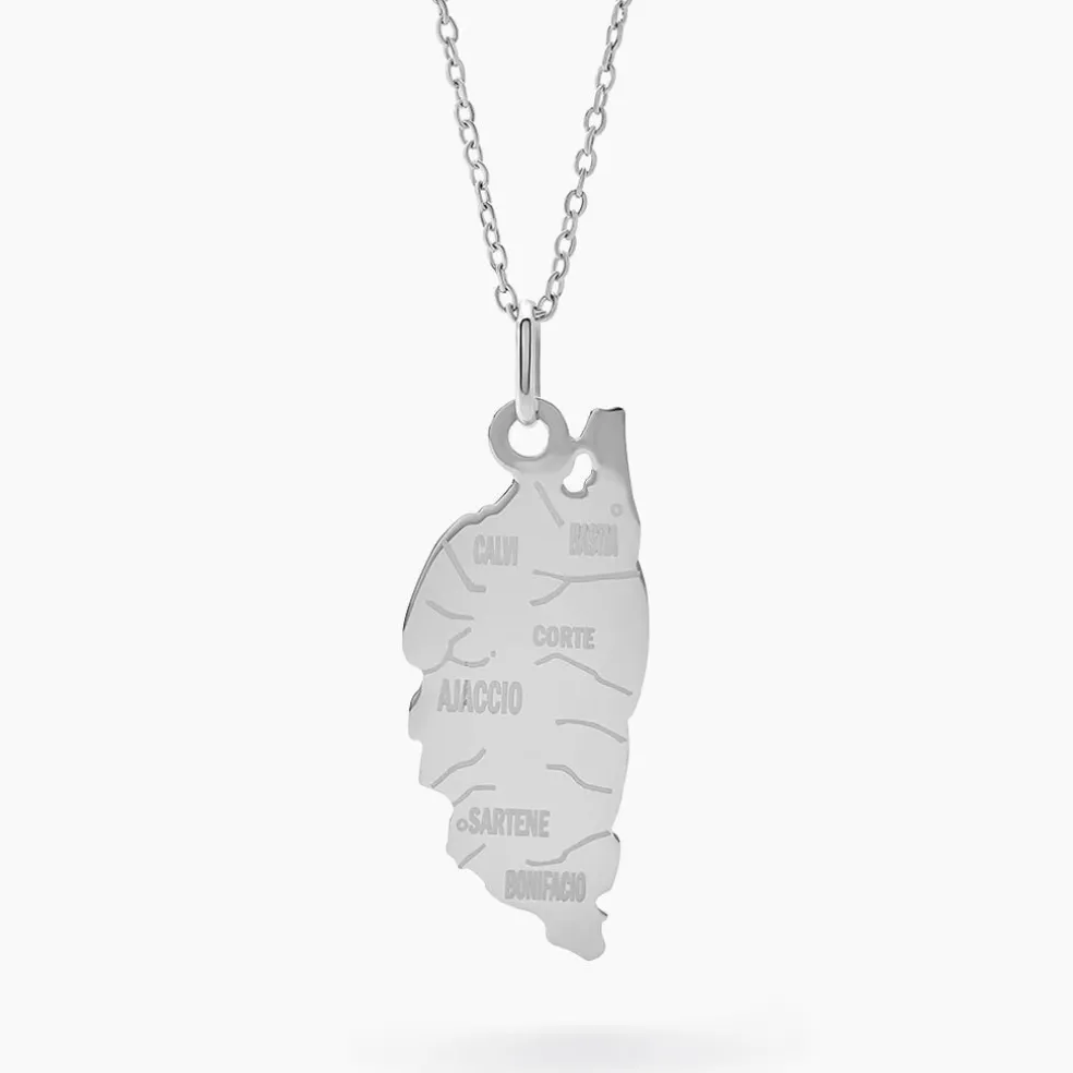 Pendentif Gaietana Corse Or Blanc