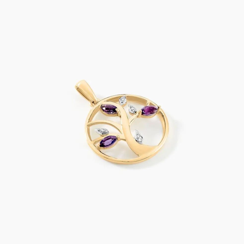 Pendentif Godolieba Or Jaune Amethyste Violet