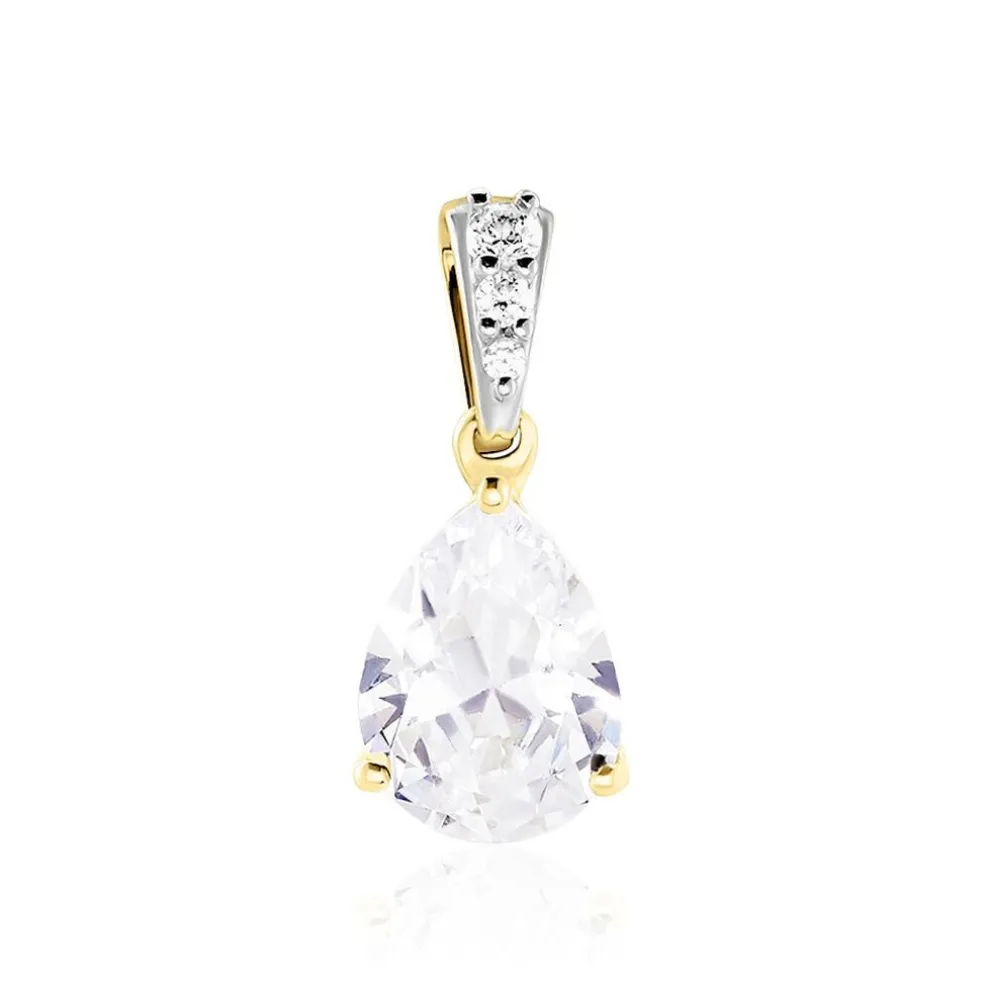 Pendentif Gorgel Or Jaune Oxyde De Zirconium