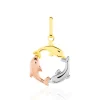 Pendentif Haizia Trio Dauphins Or Tricolore