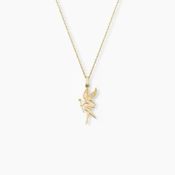 Pendentif Heliciane Fee Or Jaune