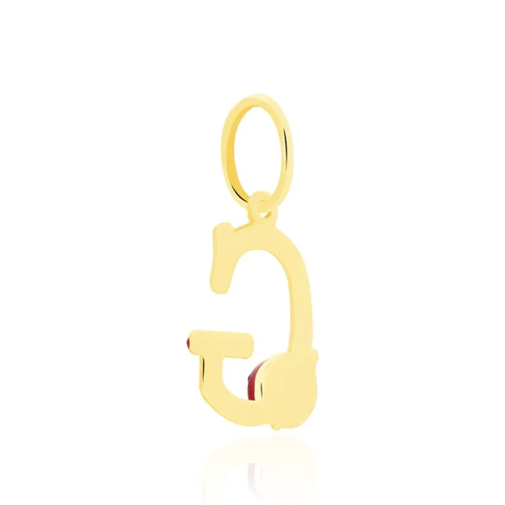 Pendentif Helidie Coccinelle Lettre Or Jaune